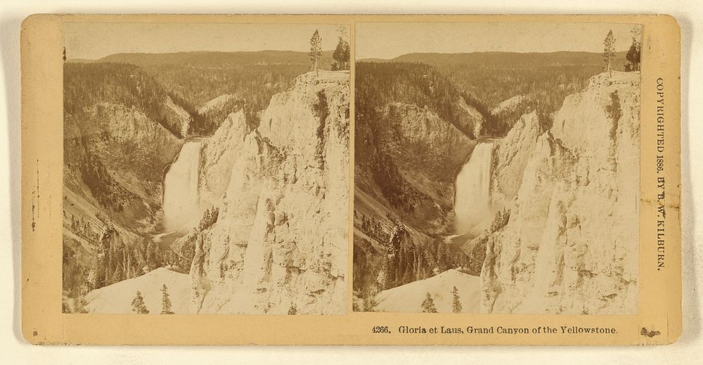 Gloria et Laus, Grand Canyon of the Yellowstone. by Benjamin West Kilburn
