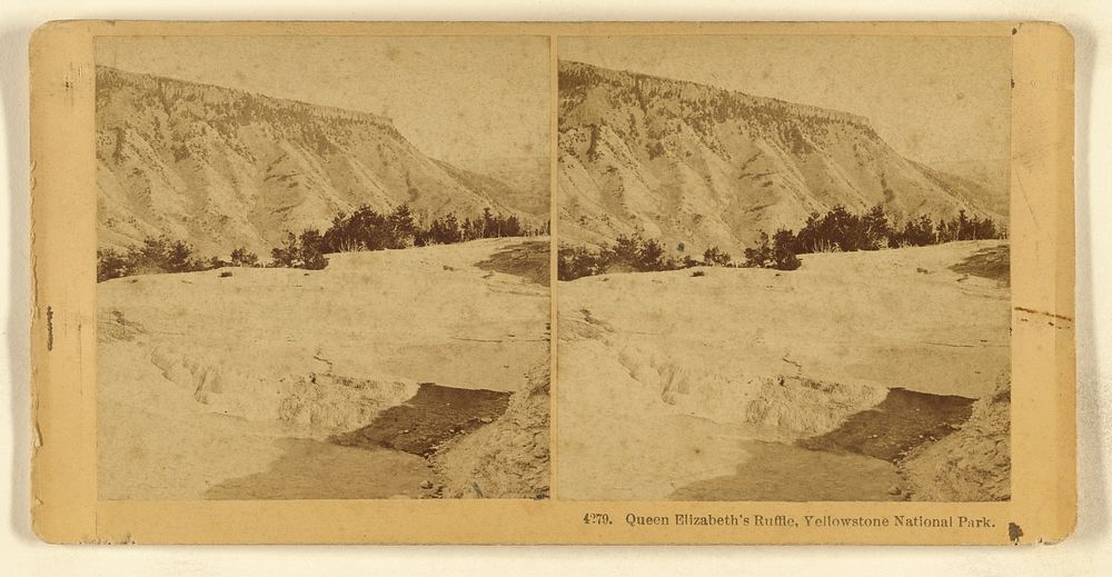Queen Elizabeth's Ruffle, Yellowstone National Park. by Benjamin West Kilburn