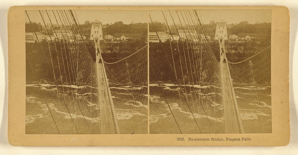 Suspension Bridge, Niagara Falls. by Benjamin West Kilburn