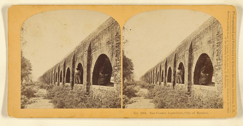 San Cosme Aqueduct, City of Mexico. by Benjamin West Kilburn