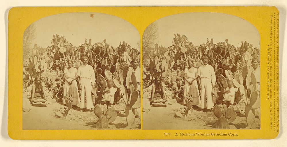 A Mexican Woman Grinding Corn. by Benjamin West Kilburn