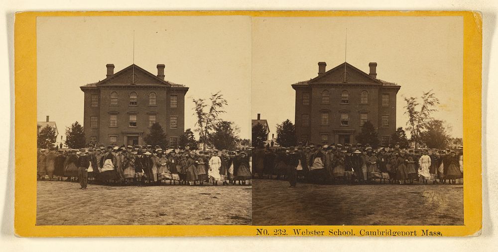 Webster School, Cambridgeport Mass. by Benjamin West Kilburn