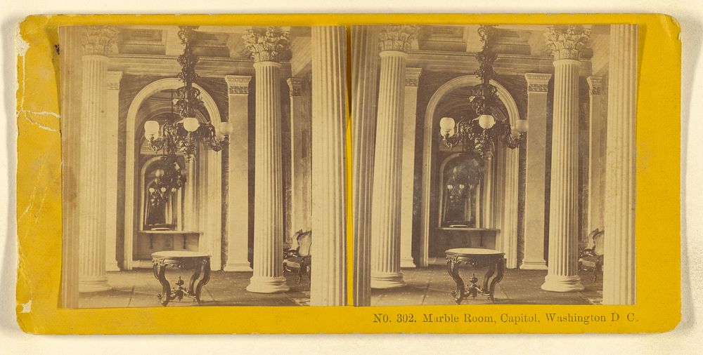 Marble Room, Capitol, Washington, D.C. by Benjamin West Kilburn
