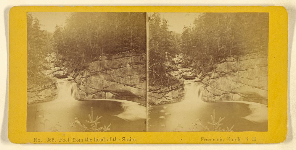 Pool, from the head of the Stairs. Franconia Notch, N.H. by Benjamin West Kilburn