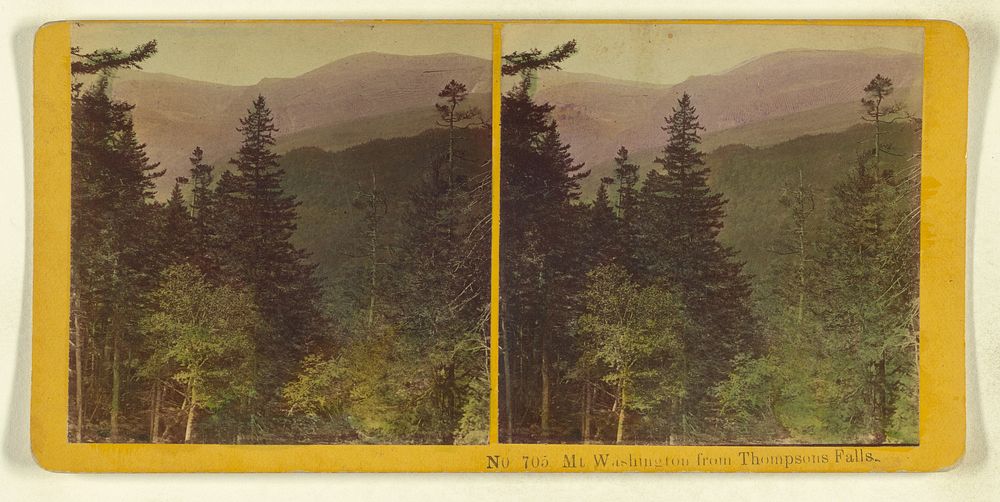 Mt Washington from Thompsons Falls. by Benjamin West Kilburn