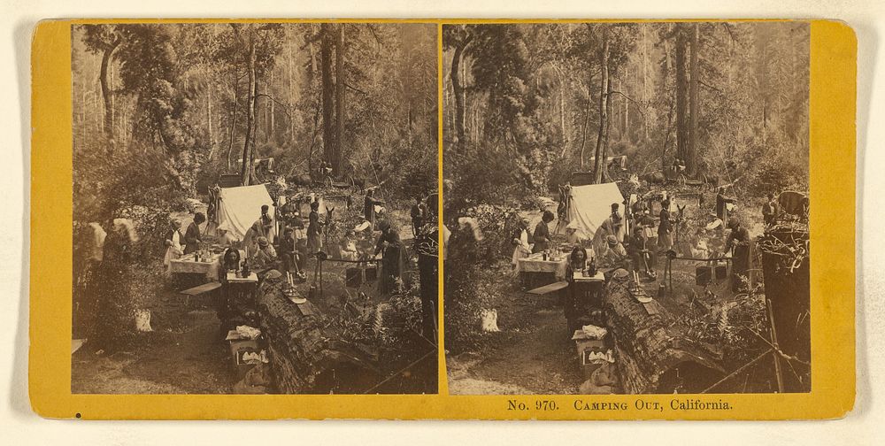 Camping Out, California. by Benjamin West Kilburn