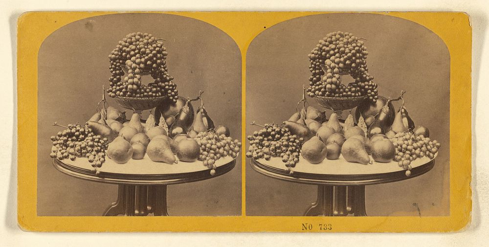Table full of fruits by Benjamin West Kilburn