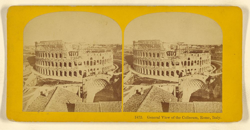 Gsneral [sic] View of the Coliseum, Rome, Italy. by Benjamin West Kilburn