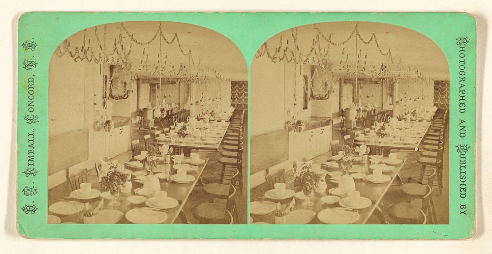 Dining Hall - Interior. Shaker Village, Canterberry, N.H. by Howard A Kimball