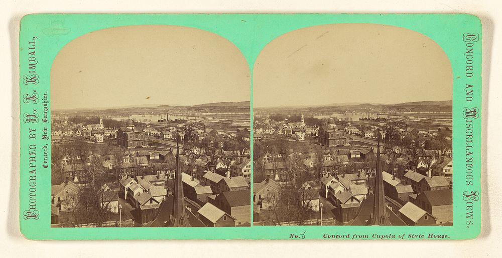Concord from Cuploa of State House. by Howard A Kimball