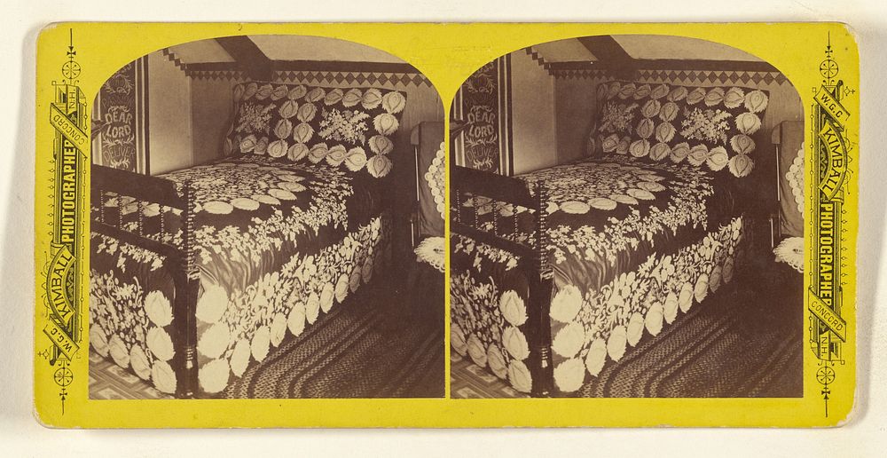 Bed in Round Chamber. ["Rest Valley," Canterbury, New Hampshire. The Old Homestead of Hon. J.M. Harper] by Willis G C Kimball