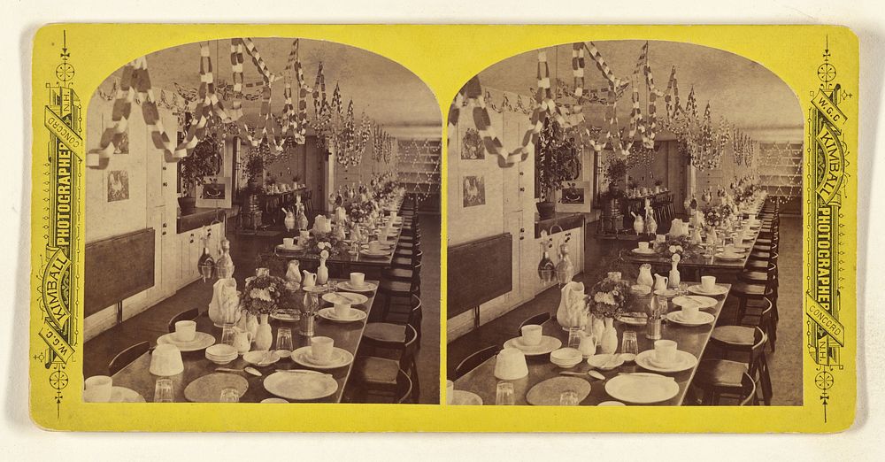 Dining Hall. [Shaker Village, Canterbury, New Hampshire] by Willis G C Kimball