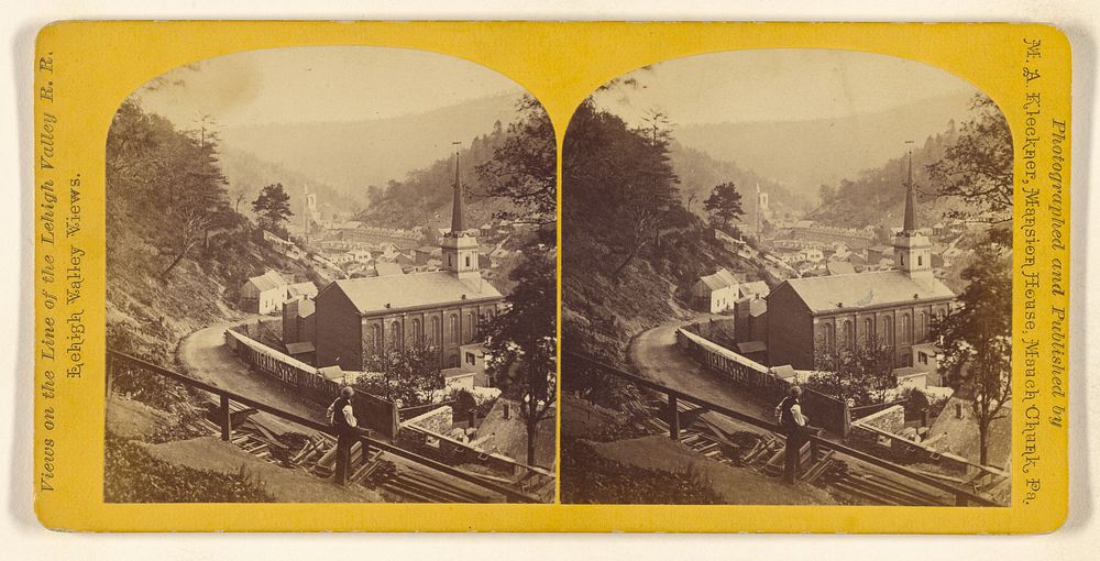 Mauch Chunk from foot of Mount Pisgah. [Mauch Chunk, Penna.] by M A Kleckner