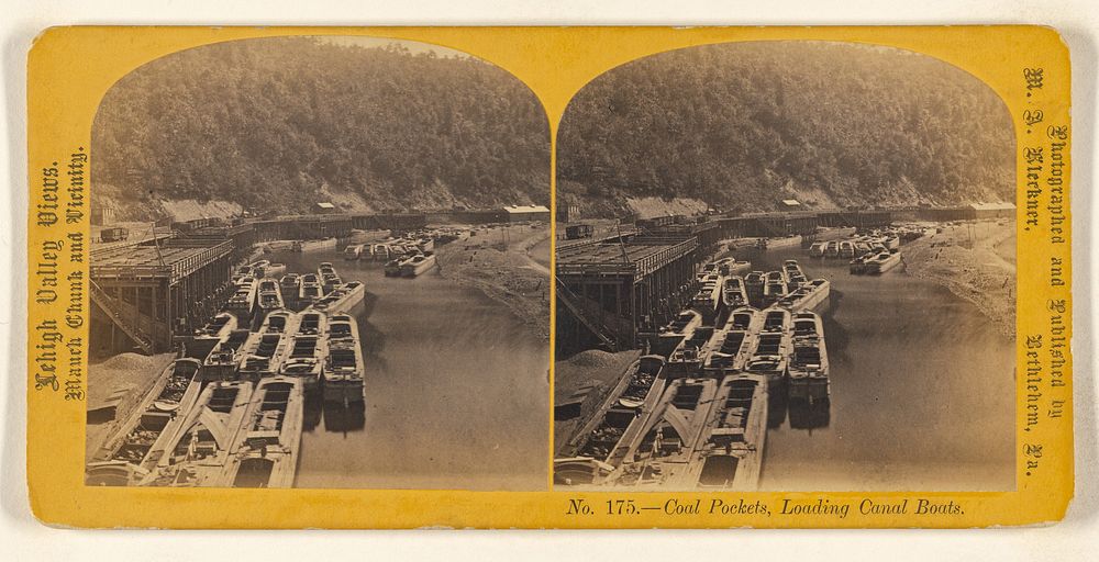 Coal Pockets, Loading Canal Boats. by M A Kleckner