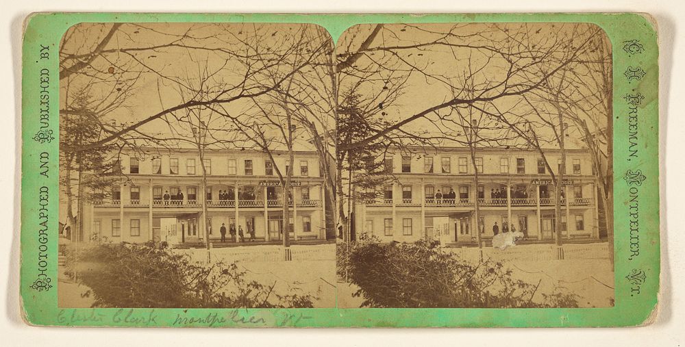 View of American House, Montpelier, Vermont by C H Freeman