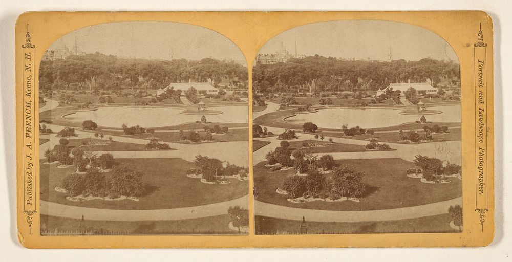 Panoramic View of Public Garden, Boston, Mass. by Jotham A French
