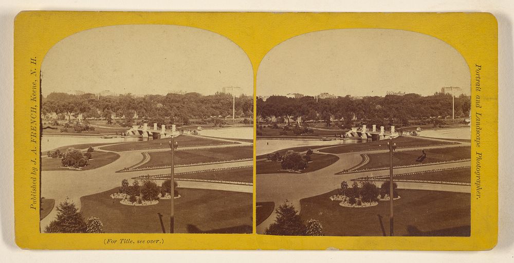 Panoramic View of Public Garden, Boston, Mass. by Jotham A French