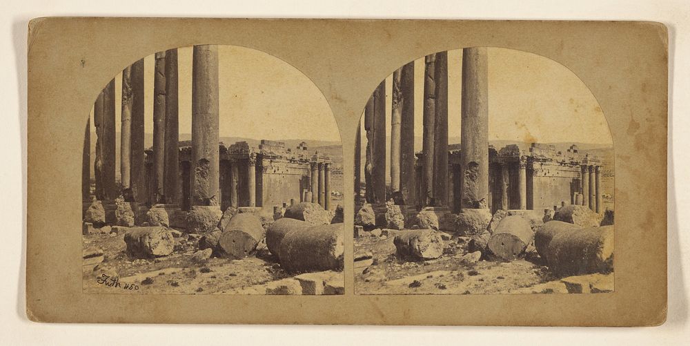Baalbec. The Great Columns and Smaller Temple. by Francis Frith