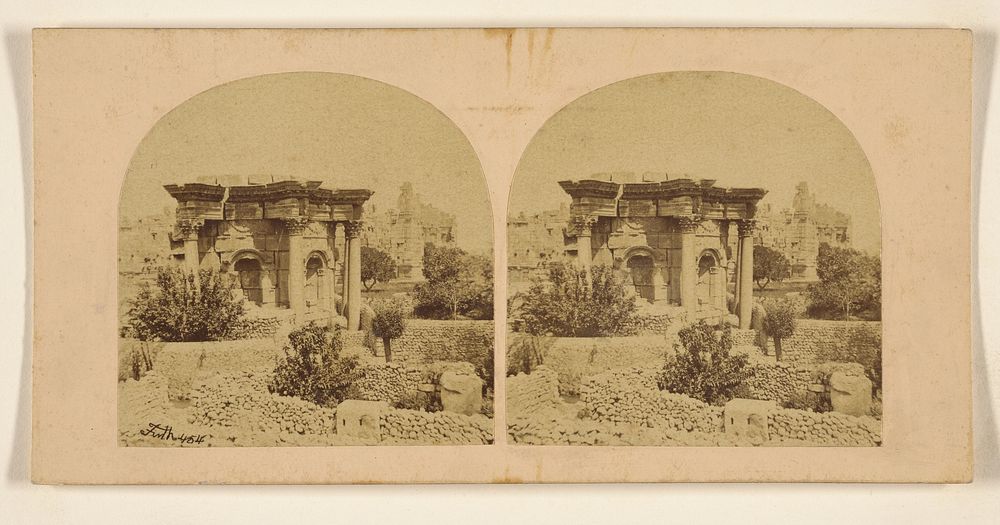 Baalbec. Octagon Temple. by Francis Frith