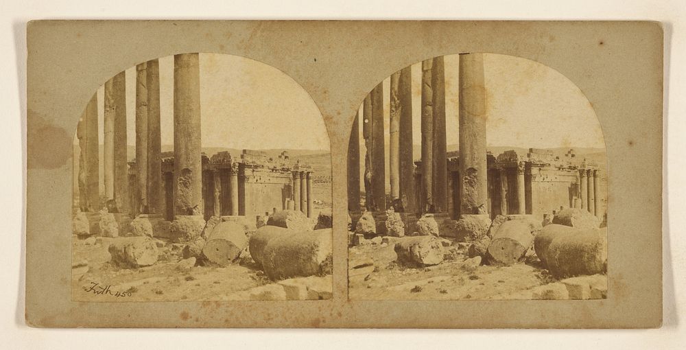 Baalbec. The Great Columns and Smaller Temple. by Francis Frith
