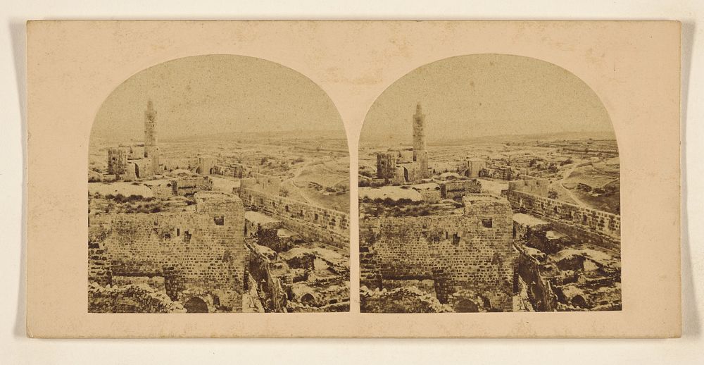 Jerusalem. From the Chief Tower of the Citadel in the Middle of the West Side of the City Wall, and Looking South-South…