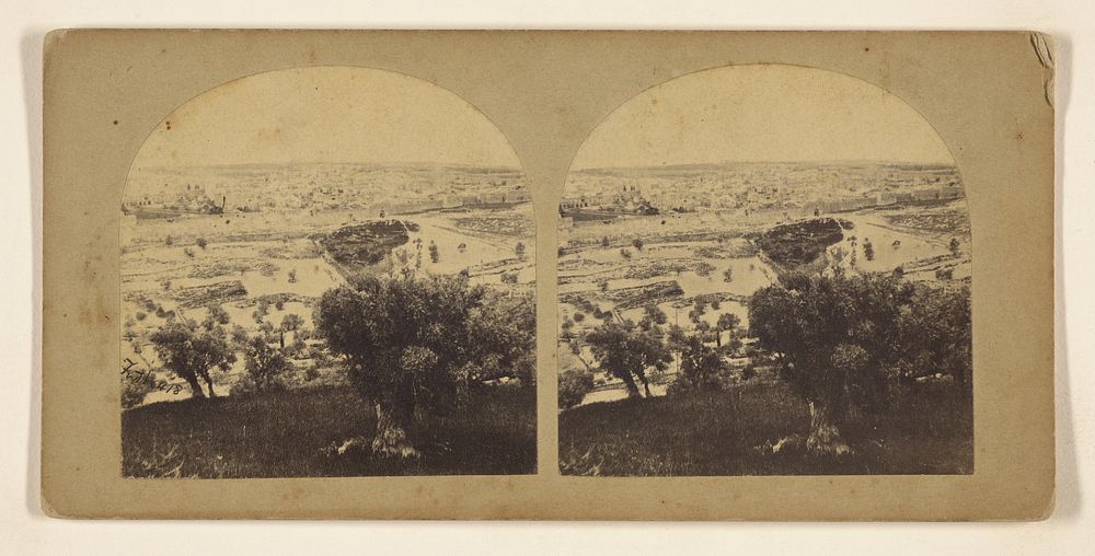 Jerusalem, Taken from the Top of The Mount of Olives, Close to the spot of the Ascension, due east of the city...N.W.…