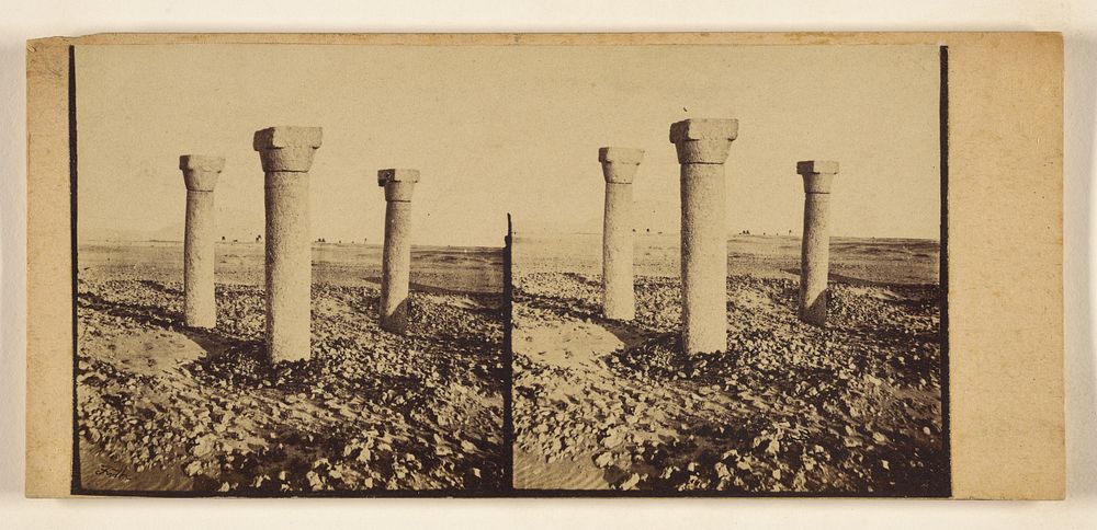 Three bare columns, Egypt by Francis Frith