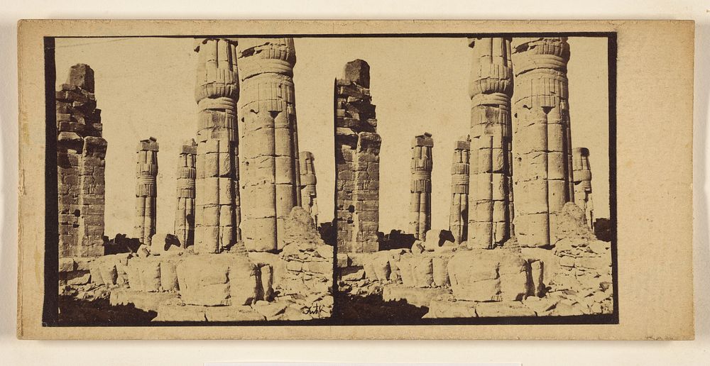 The columns of Amenotheph III at Soleb. Ethiopia. by Francis Frith