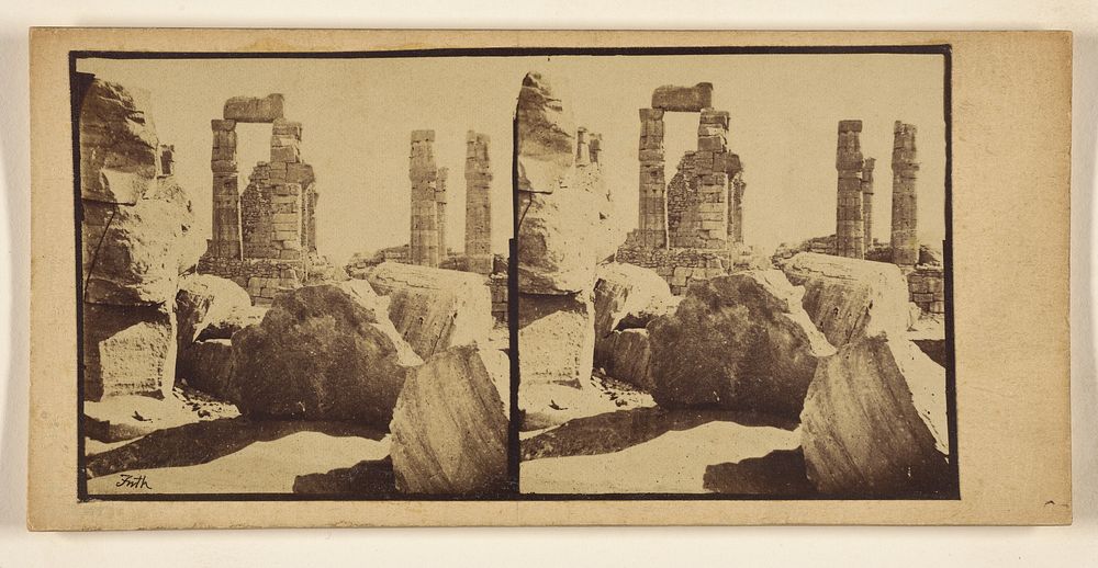 Columns of Amenotheph (sic) III of Soleb, Ethiopia by Francis Frith