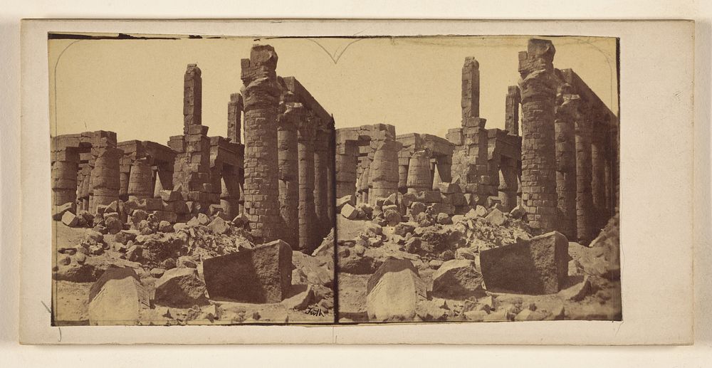 Columns of Sherinssor II, Thebes by Francis Frith