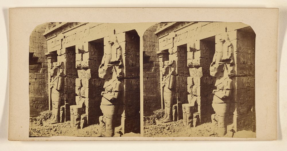Buried Columns of the Temple Medineh Habou, Thebes by Francis Frith