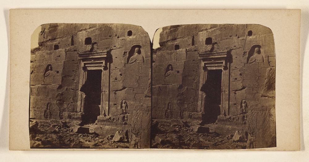 Doorway of unidentified temple, either at Egypt or Ethiopia by Francis Frith