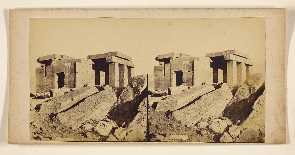 The Temple at Sanmet. Ethiopia. by Francis Frith