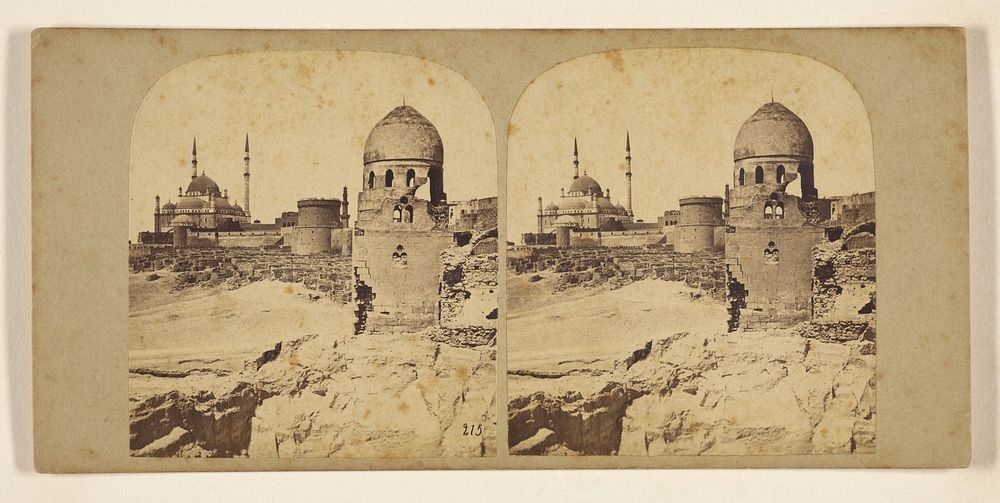 Tomb of a Memlook, and Mosque of Mehemed Ali. Cairo. by Francis Frith
