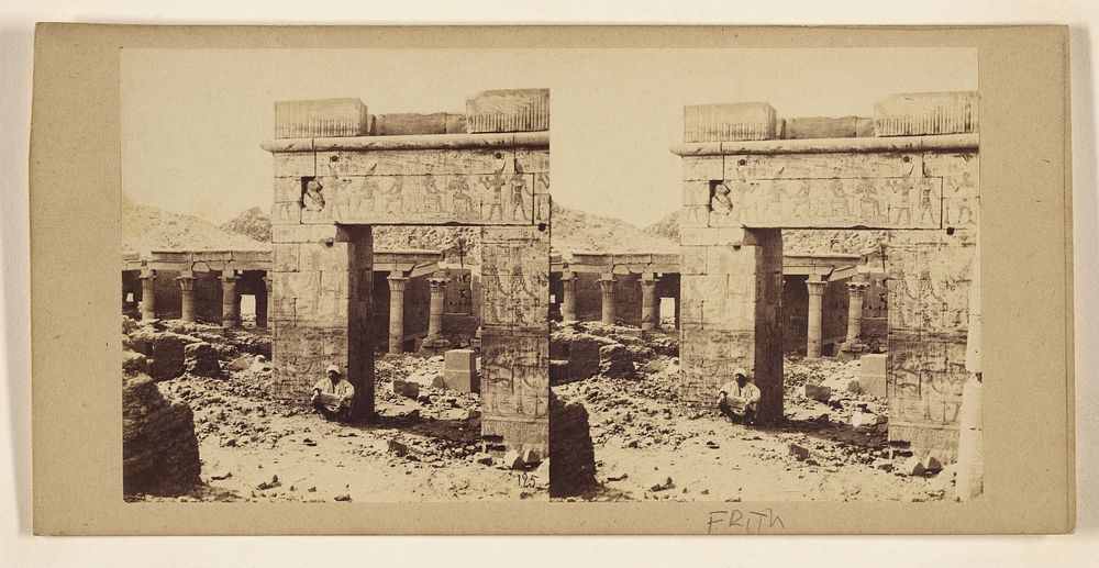 Egypte. Le Portique des Pritres a Philae by Francis Frith