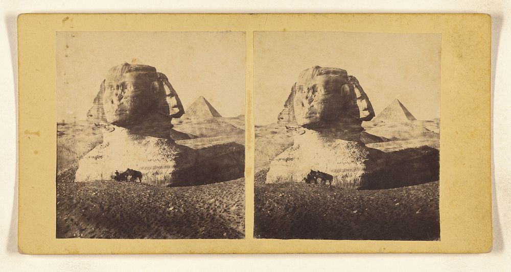 Sphinx et trois Pyramides de Ghyzeh by Frank Mason Good