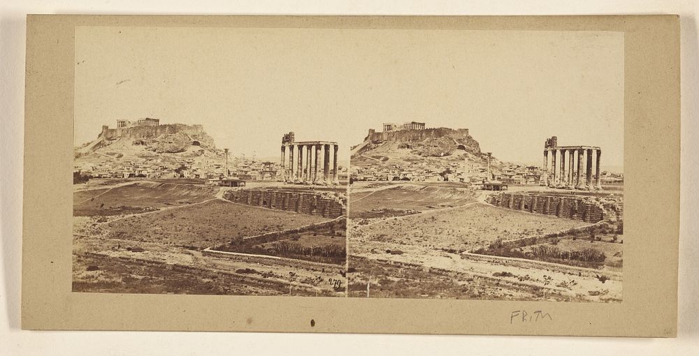 Grece. Vue generale des ruines d'Athenes by Francis Frith