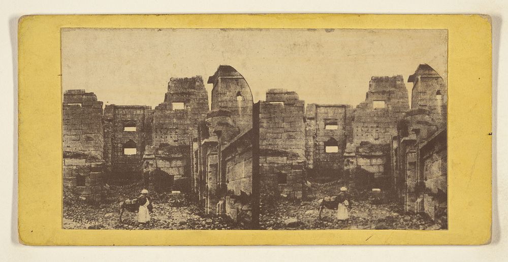 Thebes. View of the Medeenet-Haboo, the Temple Palace of Rameses III. by Francis Frith