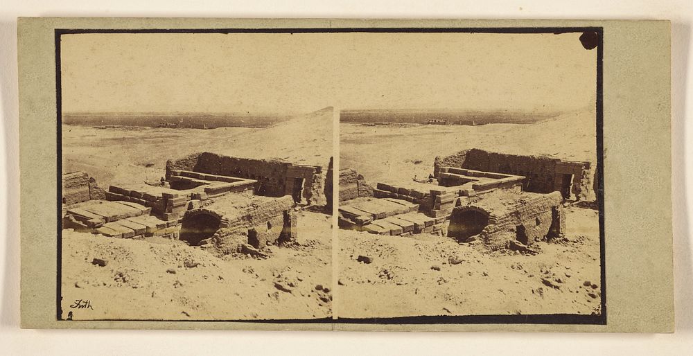 Unidentified ruins in desert, probably Egypt by Francis Frith