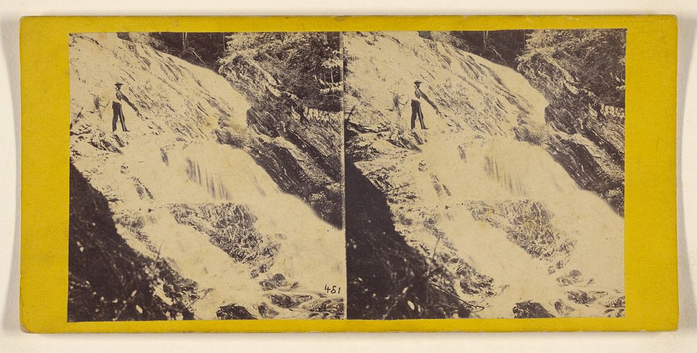Hills and Dales of New England. Second Fall in Dan Taylor's Cataract, Sherburne, Vt. by Franklin Benjamin Gage