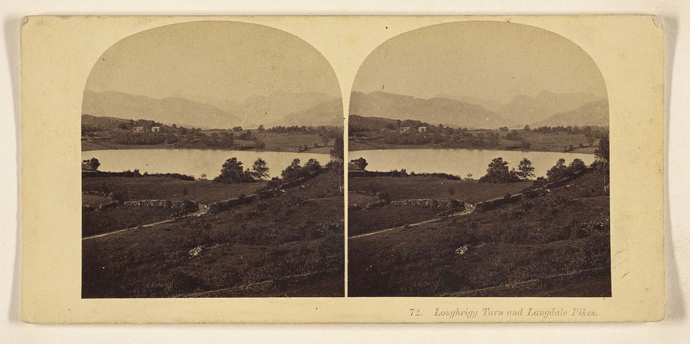 Loughrigg Tarn and Langdale Pikes. by John Garnett