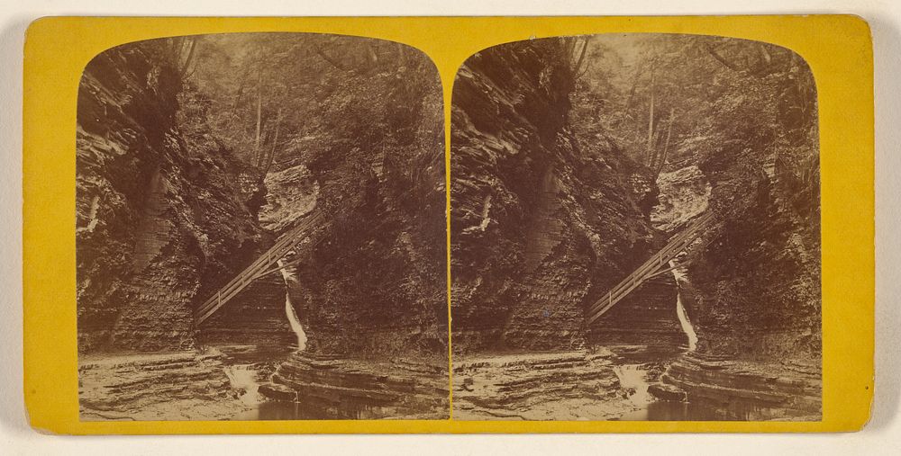 Central Staircase and mammoth Gorge. [Watkins Glen, N.Y.] by George F Gates