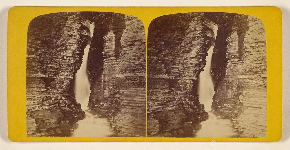 Entrance Gorge - looking up. [Watkins Glen, N.Y.] by George F Gates