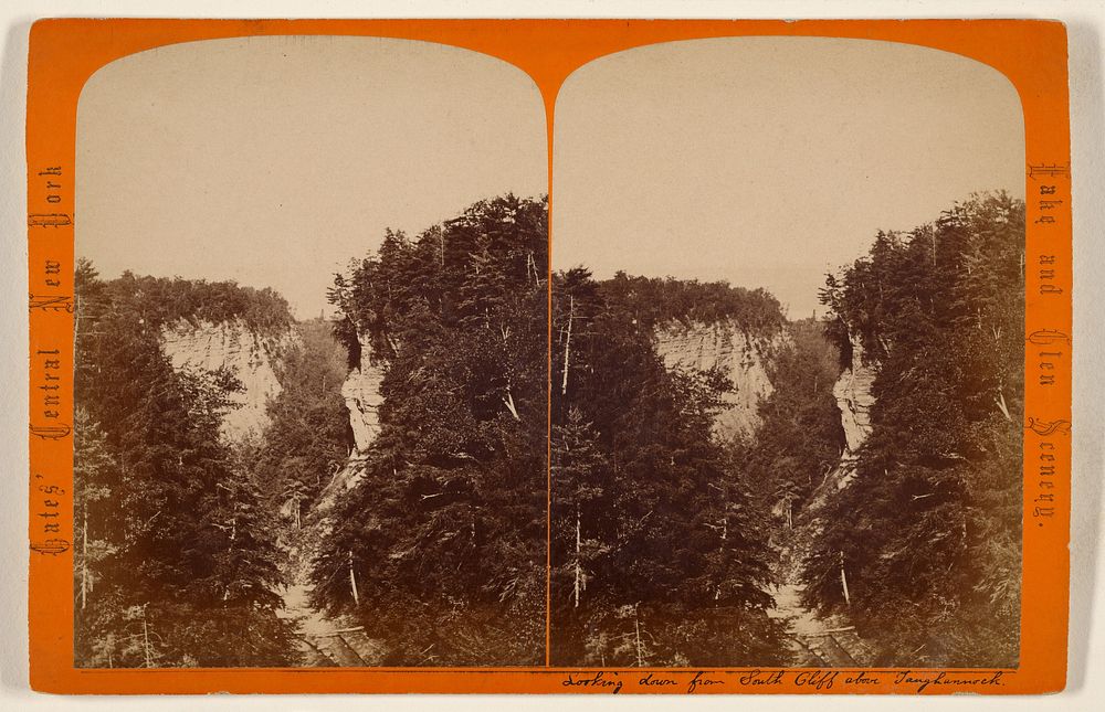 Looking out from South Cliff above Taughannock. [New York] by George F Gates