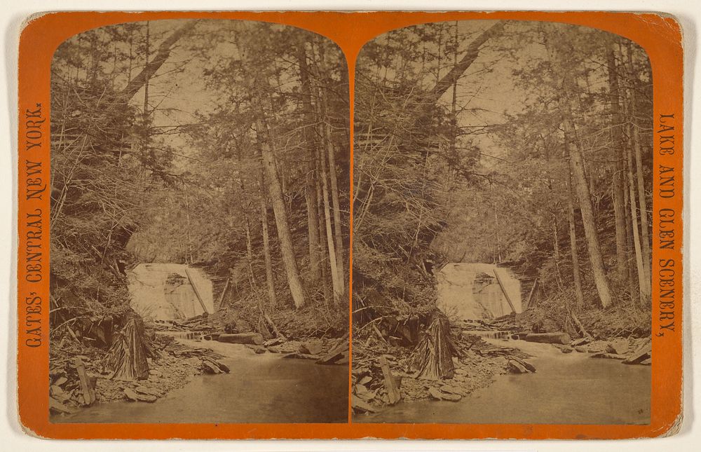 Picnic Falls, distant view [Hammondsport Glen, Steuben County, New York] by George F Gates