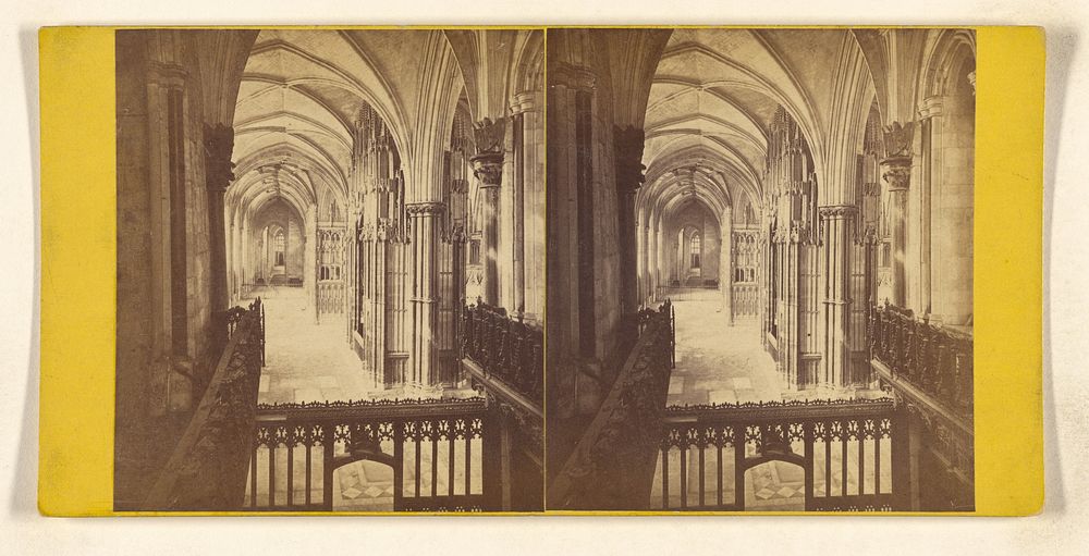 Winchester Cathedral, South Aisle of Presbytery, looking West, and the Chantries of Cardinal Beaufort and Bishop Fox. by…