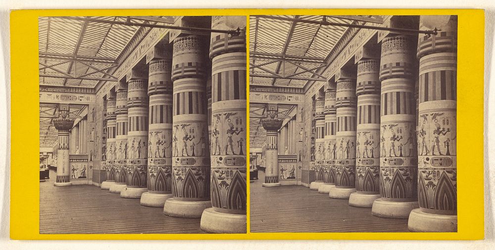 Crystal Palace Exhibition, 1851: interior view, Egyptian court