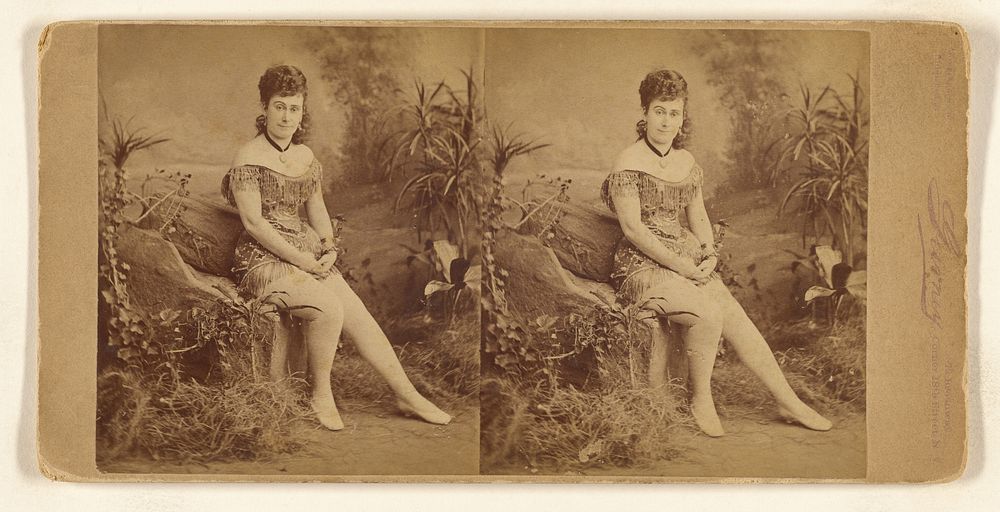 Unidentified actress seated by Jeremiah Gurney