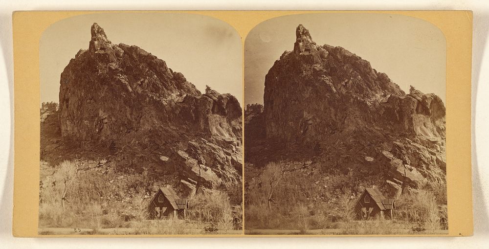Glen Eyrie. Five miles from Colorado Springs. Porter's Lodge at entrance, and Eagle Cliff. by Bryon H Gurnsey