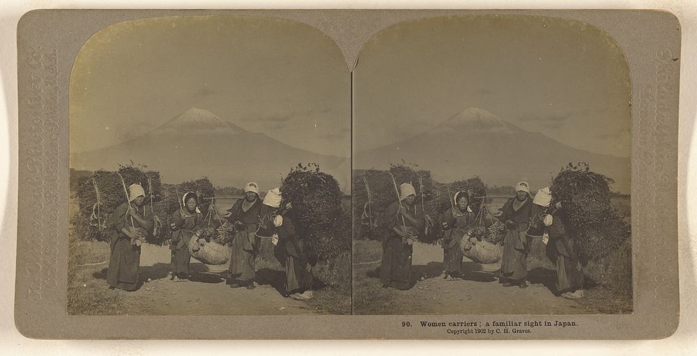 Women carriers; a familiar sight in Japan. by Carleton H Graves